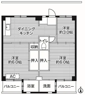3DKの間取り画像