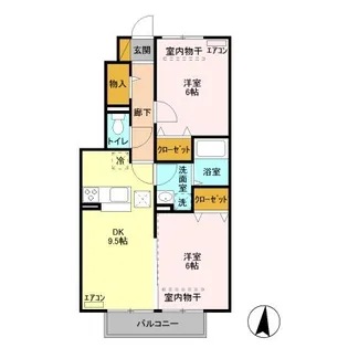 エスペランサ・鶴巻【1階】の間取り