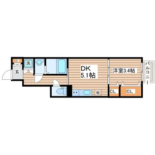 Grand Terrace長町南II【1階】の間取り