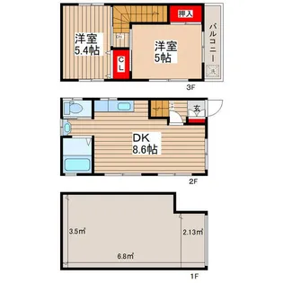 東京都葛飾区新小岩4【一戸建】の間取り