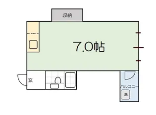 京都府京都市左京区岩倉中大鷺町【マンション】の間取り