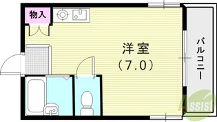 リトル六甲【4階】の間取り