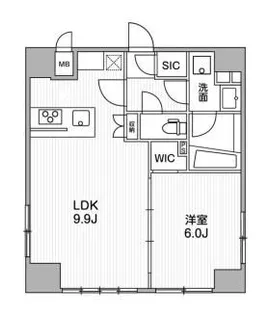 東京都中央区築地7【マンション】の間取り