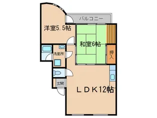 ドムス西高槻【2階】の間取り