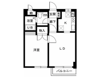 調布パークス【1階】の間取り