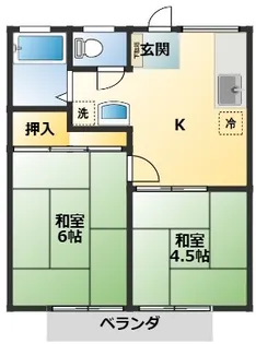 Mわんハイツ【1階】の間取り