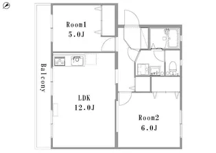 2LDKの間取り画像