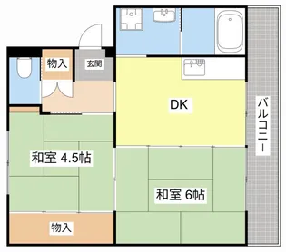 ビレッジハウス稲枝2号棟【4階】の間取り