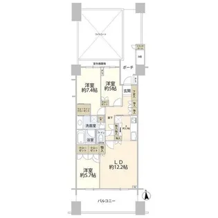 大森プロストシティレジデンス(010056)【14階】の間取り