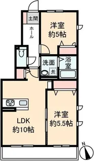 カレント シャンブルB【1階】の間取り