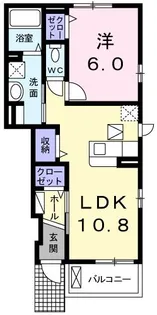 クレールパルテール【1階】の間取り