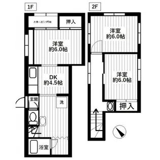 東京都江東区枝川1【一戸建】の間取り