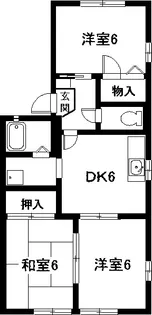 愛知県北名古屋市井瀬木高畑【アパート】の間取り