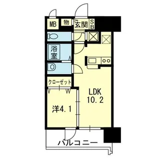 ライズ熊大病院前II【8階】の間取り