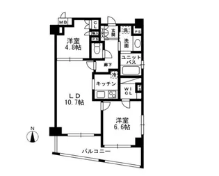 レジディア中落合A棟【6階】の間取り