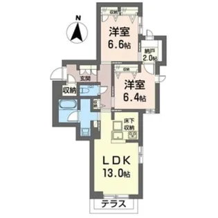 ターンベーリーレジデンス経堂【1階】の間取り