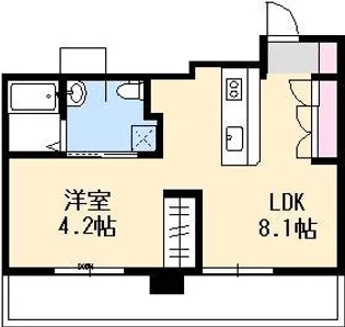 ヒルヴィスタ三滝【5階】の間取り