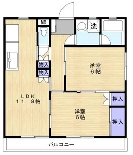 グランメール【1階】の間取り