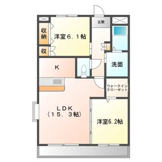 La Fortuna(ラフォルトゥーナ)【2階】の間取り