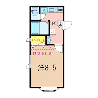 バンブー【2階】の間取り