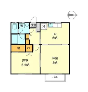サンハイツハタケヤマ【2階】の間取り