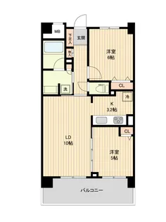 千葉県千葉市花見川区幕張町5【マンション】の間取り
