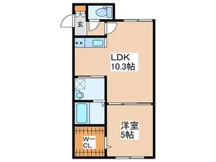 仮)月寒東1-6MS【2階】の間取り