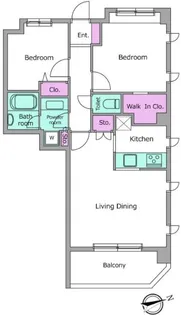 東京都目黒区中目黒5【マンション】の間取り