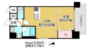 SK RESIDENCES 放出【4階】の間取り