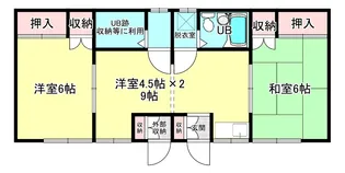 ラップウイング大矢沢【2階】の間取り