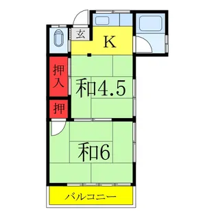 閑閑荘【2階】の間取り