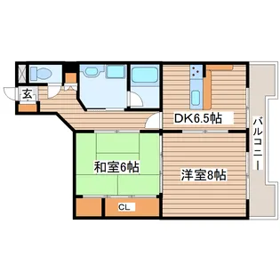 バリーハイツ【3階】の間取り