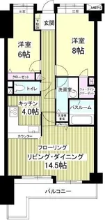 ライオンズマンション乃木坂【2階】の間取り