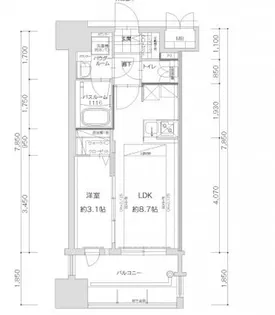 グランフォーレ千早マークスクエア ウエストウイング【7階】の間取り