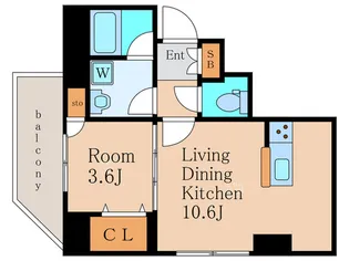 デセアムス柿の木坂【2階】の間取り