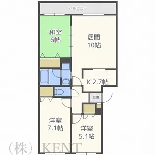 コスモA棟【3階】の間取り