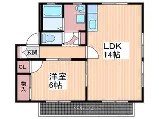 ジュネス青木【1階】の間取り