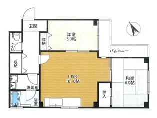 パインハイツ西芦屋【3階】の間取り