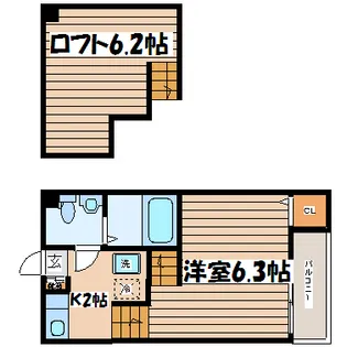 マイライフ北仙台【2階】の間取り