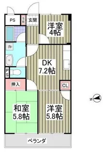 ブルジョン7【2階】の間取り