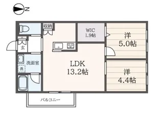 グランメール武蔵野【2階】の間取り