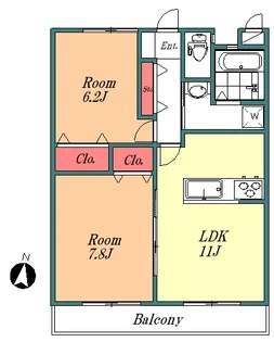 スマイル大舘【2階】の間取り