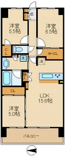 アクアスイート【9階】の間取り