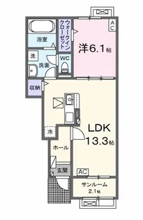 ジュピターII【2階】の間取り