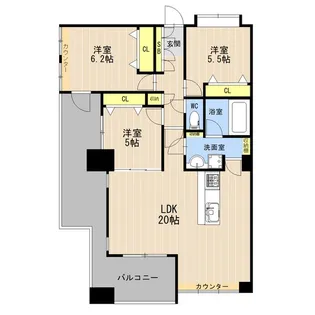 I.PROUD神水【6階】の間取り