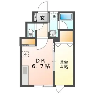 ル・リオンA・B【1階】の間取り