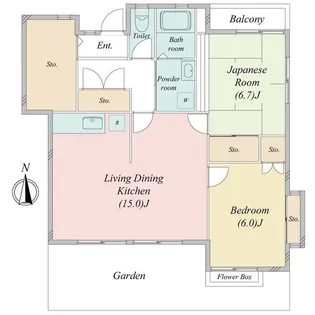 クレスト町田I1号棟【1階】の間取り