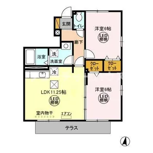 ワイズガーデン ABC【1階】の間取り