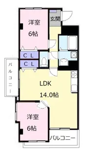 ウィングロワレ【2階】の間取り
