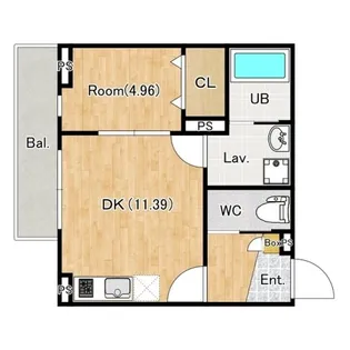 ラテンドール東千葉【1階】の間取り